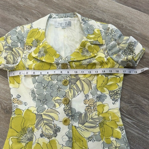Women’s Tahari Arthur S Levine 2PC Floral Skirt Suit Blazer & Skirt Set Size 2 - Picture 10 of 15
